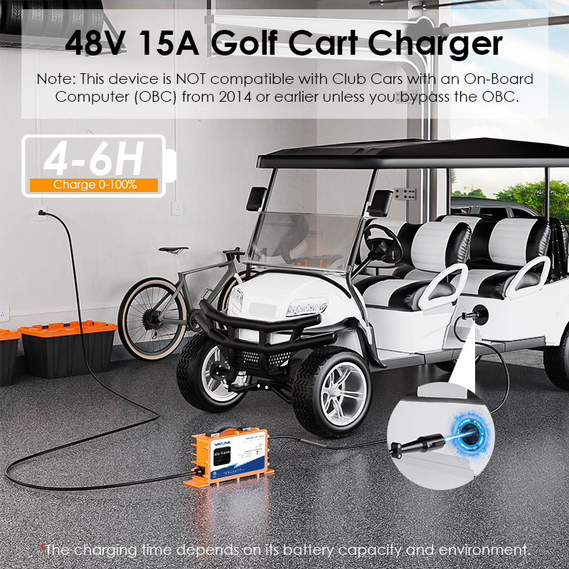 GS950C 48V/15A Golf Cart Smart Charger, 810W Output, IP67 Waterproof, Multi-Battery Compatible, PWM Intelligent Charging 2