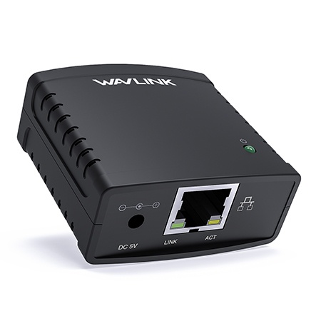 USB 2.0 Network Print Server | Supports LPR Protocol, 10/100Mbps High-Speed Transmission