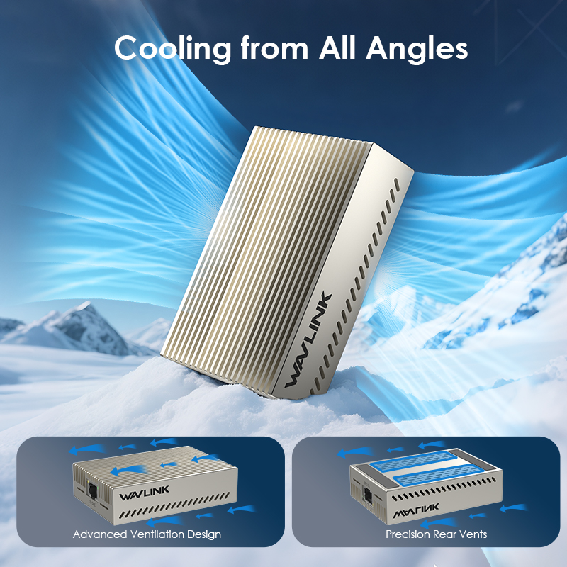 WL-NWU342G-silver: WAVLINK 10G Ethernet Adapter for Thunderbolt 3/4/5 & USB4, Supports 10G/5G/2.5G/1G/100M/10M Adaptive Speed, Compact Aluminum Design, Includes 40Gbps USB-C Cable, for Mac, Windows, Linux, ChromeOS 4