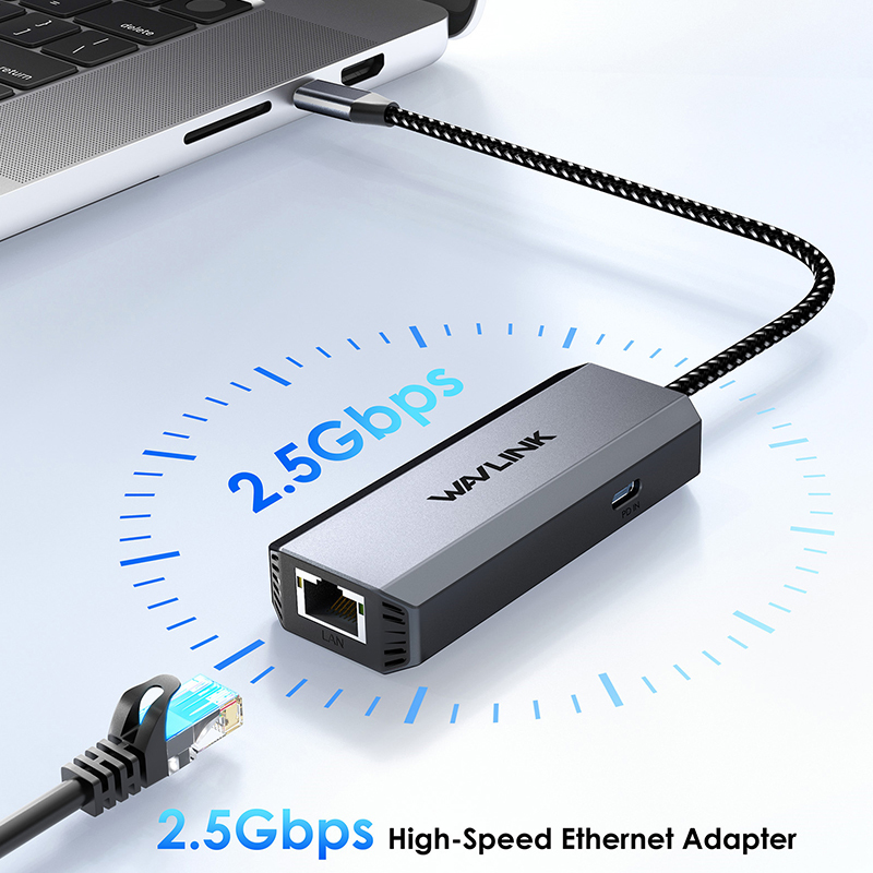 WL-NWU331GD: USB-C to 2.5Gbps Ethernet Adapter 2