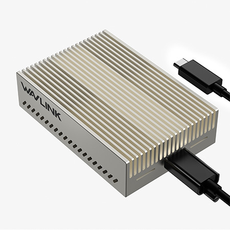 WL-NWU343G-silver: WAVLINK 10G Ethernet Adapter for USB-C (USB 3.2 Gen 2x2), Supports 10G/5G/2.5G/1G/100M/10M Adaptive Speed, Compact Aluminum Design, Includes 20Gbps USB-C Cable, Ideal for Gaming, Streaming, and Working