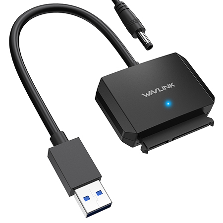 Wavlink USB-A to SATA III Converter&ndash;6Gbps high-speed data transfer, driver-free plug-and-play, stable and secure, compatible with 2.5&rsquo;&rsquo; and 3.5&rsquo;&rsquo; hard drives 