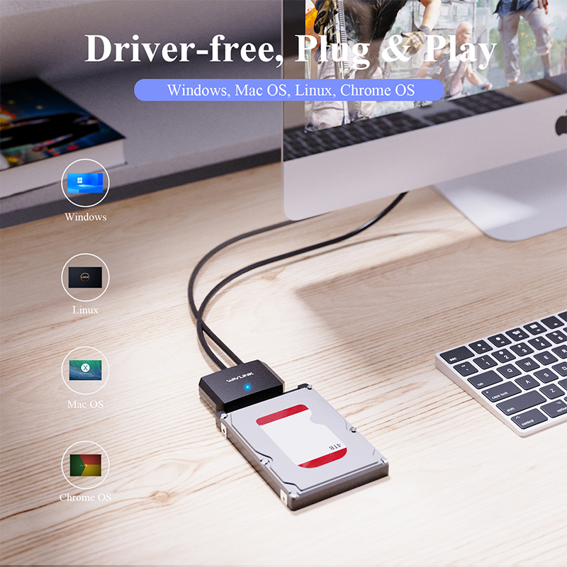 Wavlink USB-A to SATA III Converter&ndash;6Gbps high-speed data transfer, driver-free plug-and-play, stable and secure, compatible with 2.5&rsquo;&rsquo; and 3.5&rsquo;&rsquo; hard drives  5