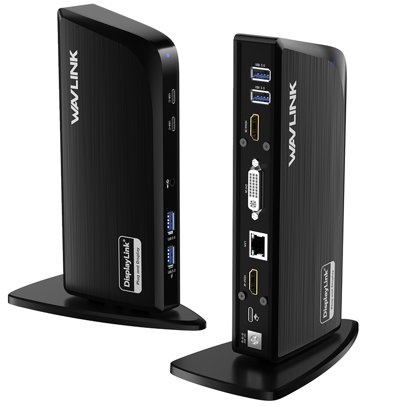 WAVLINK 13-in-1 USB-C Docking Station for Laptop, Triple Display (4K HDMI + 2K HDMI/DVI), 6&times;5Gbps USB Ports, Gigabit Ethernet for Mac & Windows