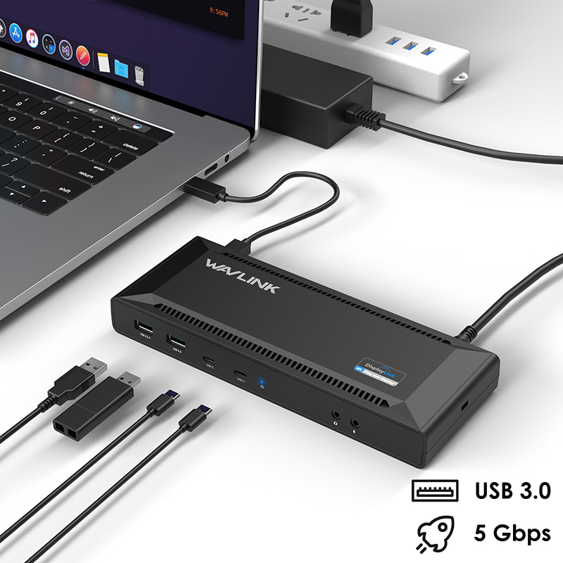 Wavlink USB-C Dual HDMI or DisplayPort Display 4K@60Hz 13-in-1