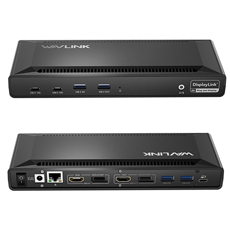 USB-C Dual 5K DisplayLink Universal Docking Station, 13-in-1 Docking with 100W Charging, for Windows/macOS