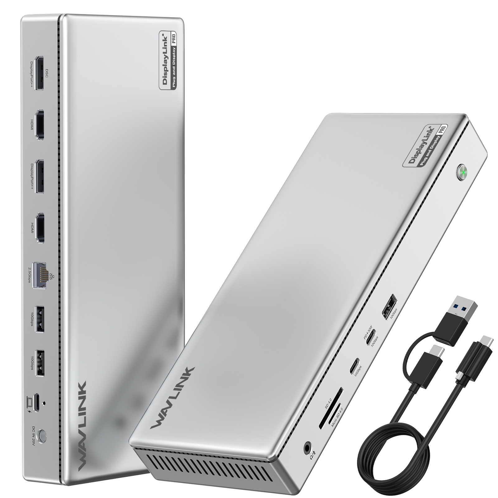 WavLink  USB-C Quad Display Docking Station - 100W PD, Dual HDMI 4K@60Hz, Gigabit Ethernet (2025 Certified)