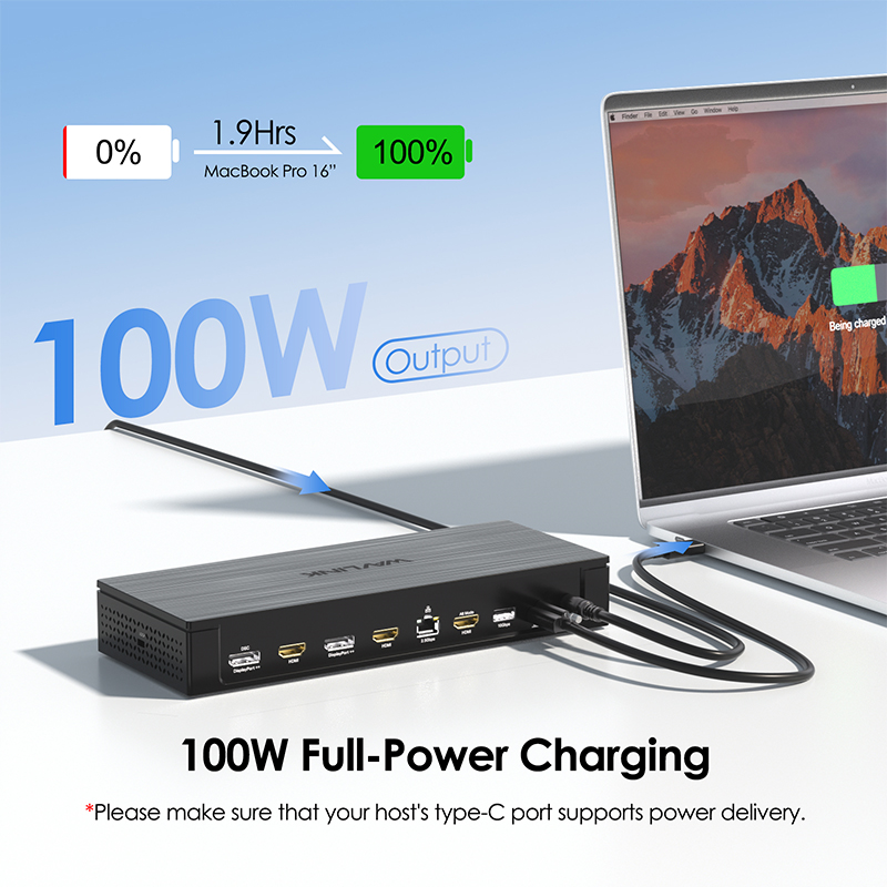 DisplayLink-7400 Universal Docking Station, Dual 8K/Quintuple 4K Laptop Dock for M1 M2 M3 M4 Mac & Windows 4