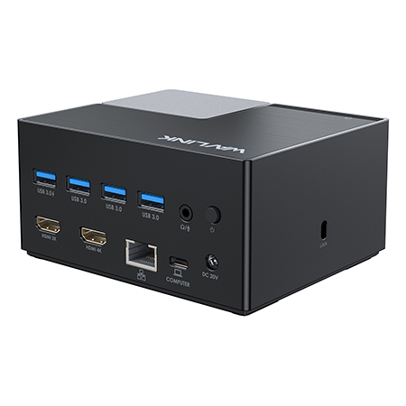 USB-C Universal Laptop Docking Station, 10-in-1 USB-C Dock with Dual HDMI, RJ45 Ethernet, 100W Power Delivery, 4 USB Ports, Audio, Compatible with Mac, Windows, Thunderbolt 3 & 4, USB4, USB-C Laptop