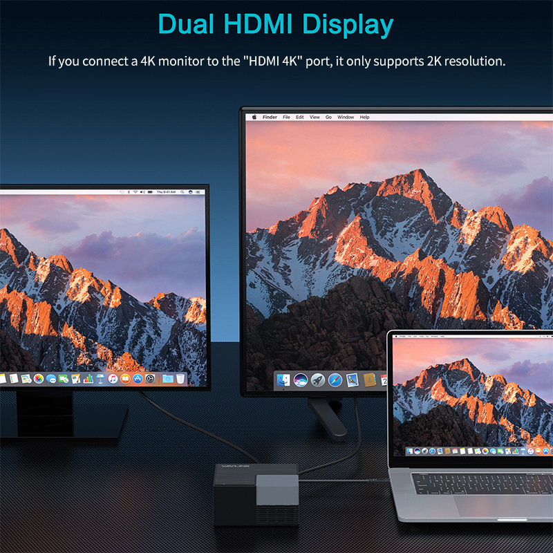 USB-C Universal Laptop Docking Station, 10-in-1 USB-C Dock with Dual HDMI, RJ45 Ethernet, 100W Power Delivery, 4 USB Ports, Audio, Compatible with Mac, Windows, Thunderbolt 3 & 4, USB4, USB-C Laptop 3