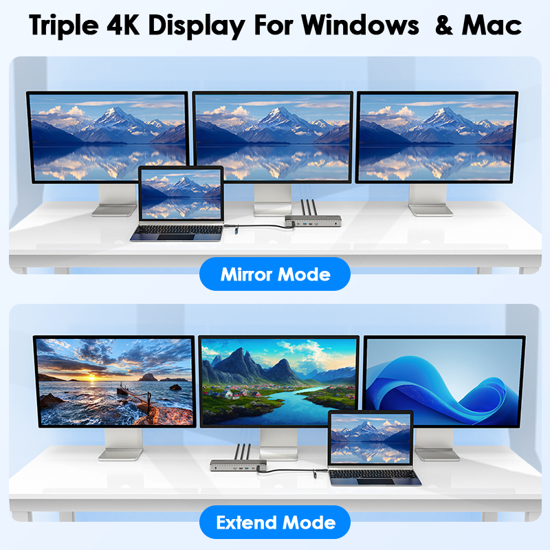 WAVLINK Triple 4K USB-C Docking Station - 3 HDMI & 2 DP, with 85W Upstream Charging & 2.5G Ethernet 3