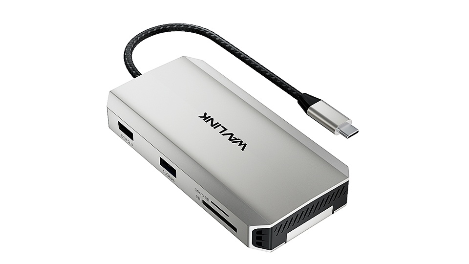 USB-C 4K Dock, 10Gbps Hub with M.2 SSD Enclosure, 87W Charging, 4K