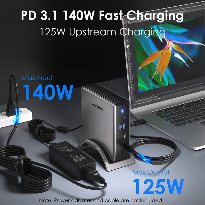 WL-UMD27-Pro: 9-in-1 Triple Display Docking Station with PD 3.1 Charging 3