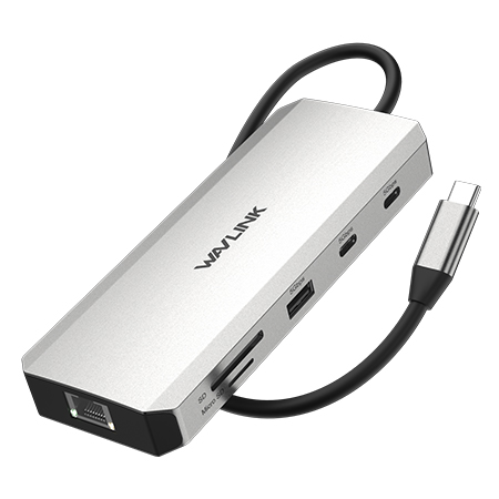 WAVLINK Dual 4K USB-C Docking Station, 85W PD Pass-Through, Gigabit Ethernet, Compatible with Windows & Mac