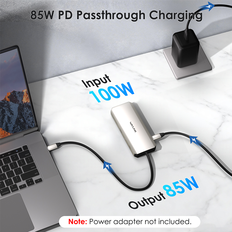 WAVLINK Dual 4K USB-C Docking Station, 85W PD Pass-Through, Gigabit Ethernet, Compatible with Windows & Mac 5