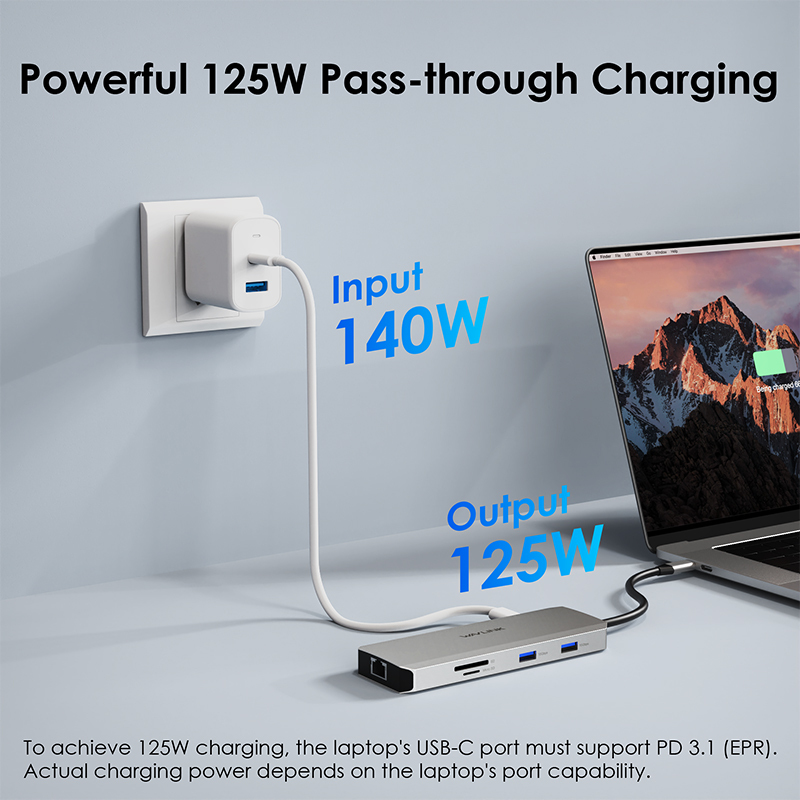 WAVLINK Dual 4K USB-C Dock with 125W PD, 2.5G Ethernet, High-Speed USB and SD/Micro SD 4