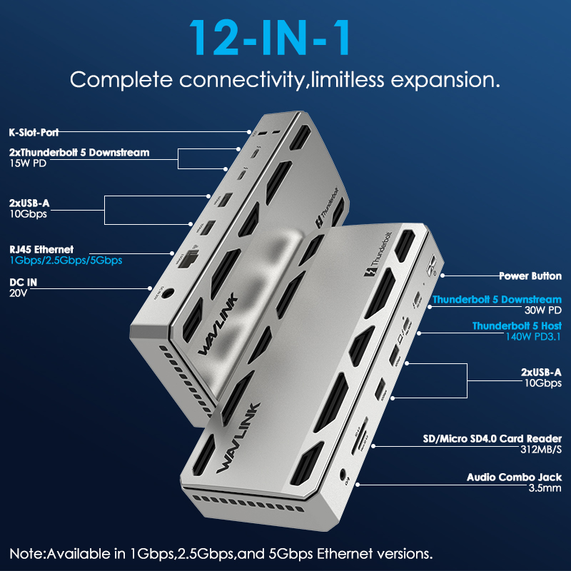 Thunderbolt 5 Multi-Port High-Performance Docking Station 2