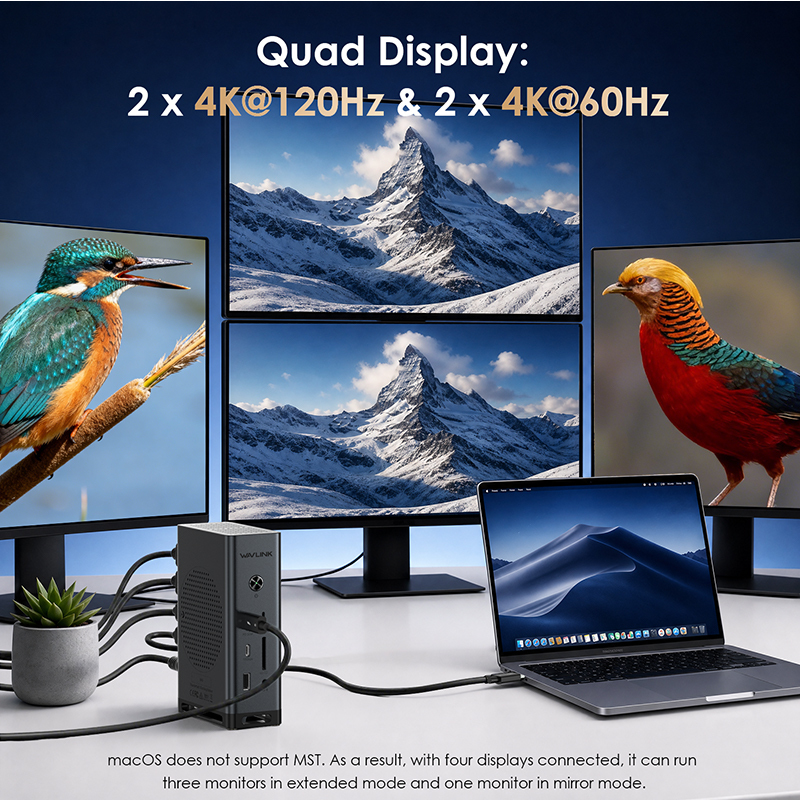 Thunderbolt&trade; 5 15-In-1 Quad Display M.2 Ultra Docking Station 4