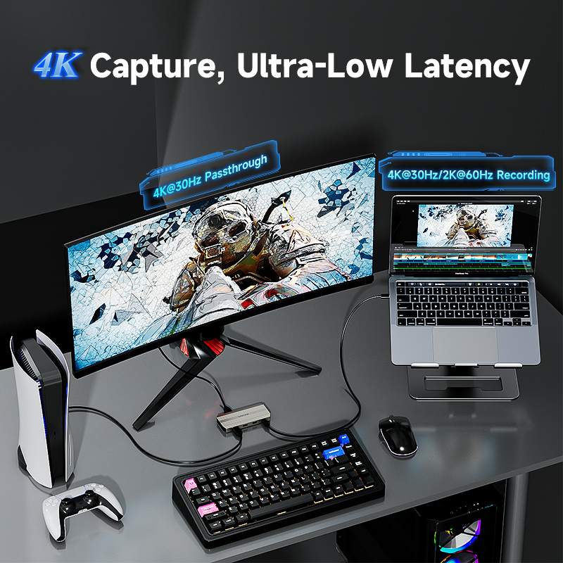 WAVLINK 2-in-1 Performance: 4K Capture Card & Docking Station 3