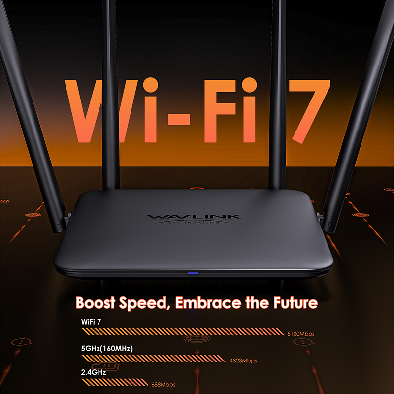 BE5100 Wi-Fi 7 Router, Dual Band Gaming Router with 4096-QAM Tech, Support EverythingMesh/Router/AP/Repeater Mode 2