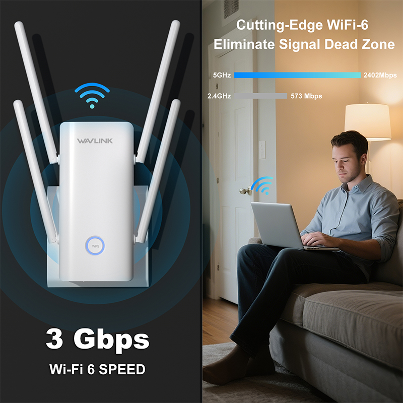 AERIAL D6XH: AX3000 Dual Band Wi-Fi 6 Repeater/AP/Router 2