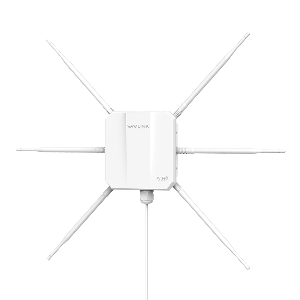睿因AX3000双频Wi-Fi 6室外无线AP，2.4G+5G长距离Mesh信号扩展器，6&times;7dBi高增益天线，IP67级防水，PoE供电，信号放大器