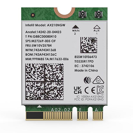 WAVLINK AXE5400 WiFi 6E Wireless Card, Tri-Band Wireless Adapter with Bluetooth 5.3, MU-MIMO, WPA3, OFDMA, Ultra-Low Latency, Support Windows 10/11 (64bit) M.2/NGFF