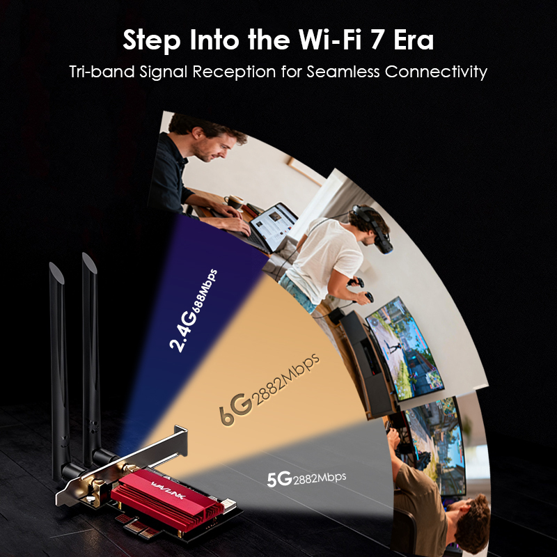 Wi-Fi 7 Tri-Band BE6500 PCIe Adapter 2