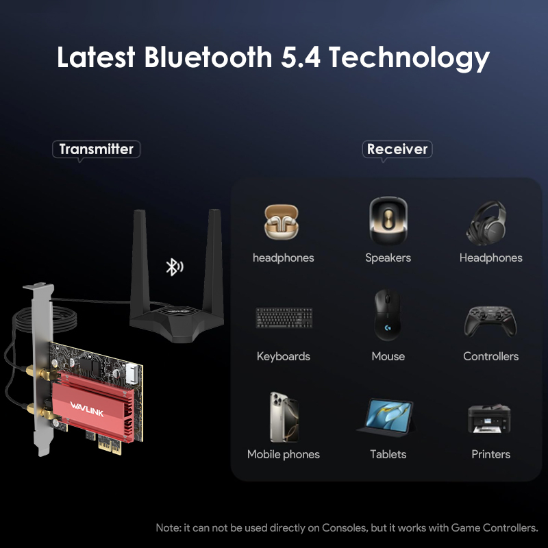 BE6500 WiFi 7 PCIe Network Card, Tri-Band 6500Mbps Wireless Adapter with Bluetooth 5.4, Heatsink & External Antennas, Supports MU-MIMO, OFDMA, WPA3, Low Profile Bracket Included, Windows 11 Only 3