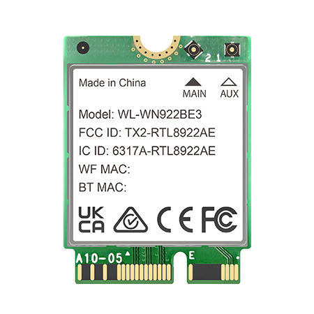 Wi-Fi 7 BE6500 Tri-Band M.2 Wireless Module