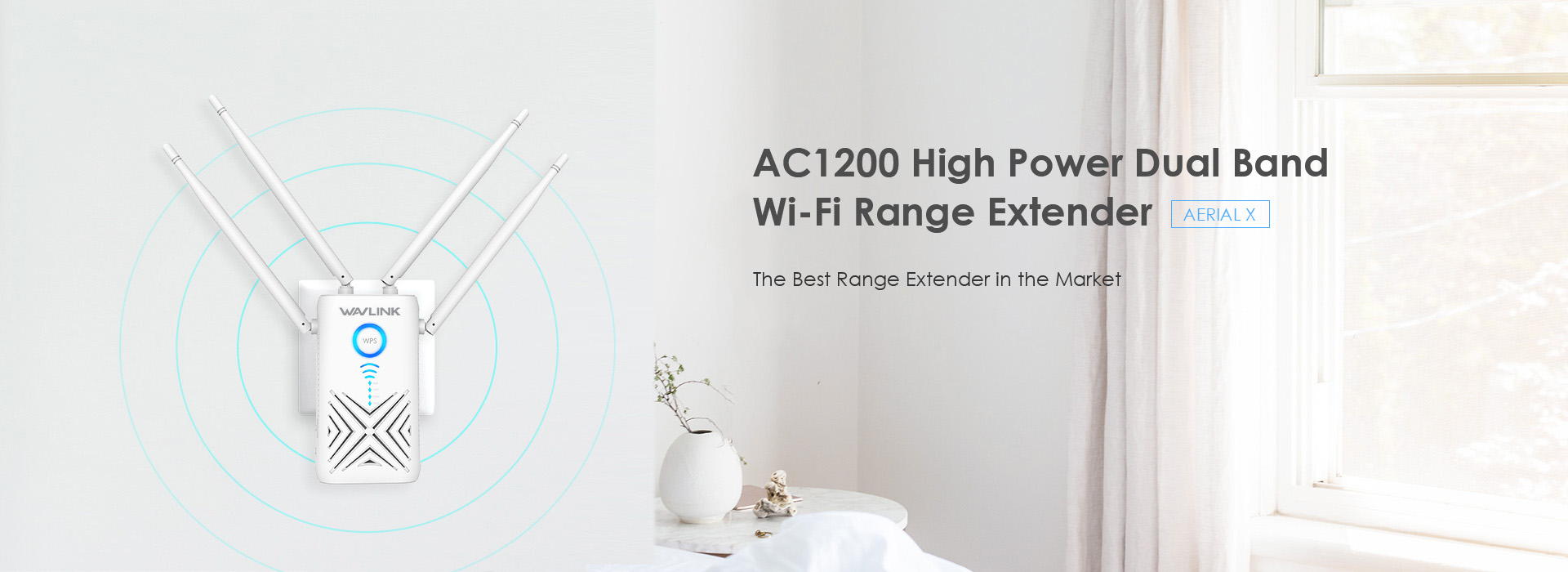 AERIAL X – AC1200 Dual-band Wireless AP/Range Extender/Router with Dual Giga LAN and High Gain Antennas