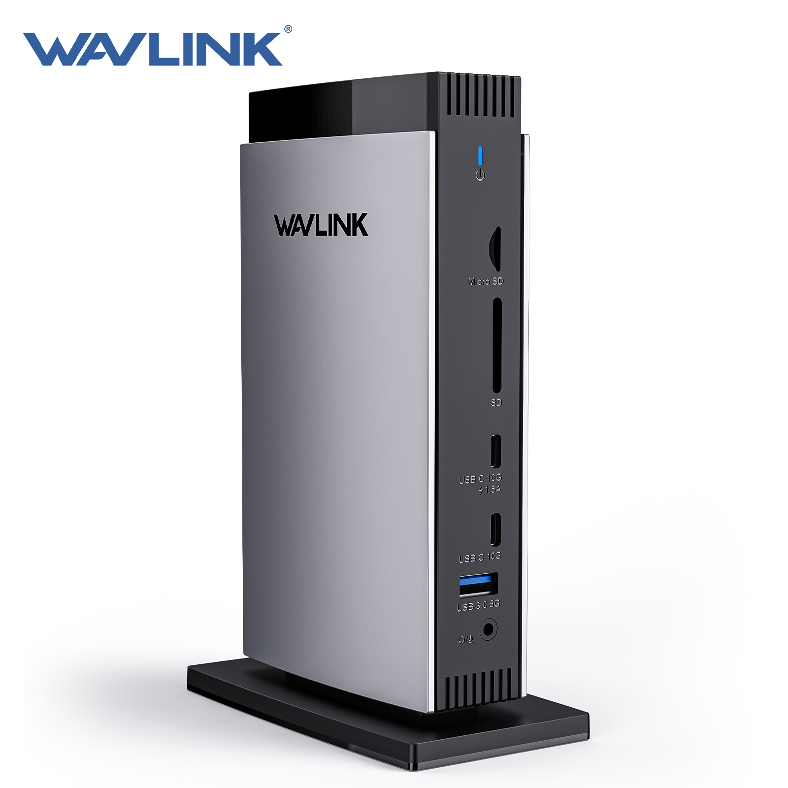 WAVLINK Universal DisplayLink Docking Station, 4K+Dual 2K USB C USB 3.0 Laptop Dock for M1 M2 M3 Mac and Windows, 15 In 1 with 3 HDMI, 2 DP, RJ45, Audio/Mic, SD/TF, 5 USB Ports, 130W AC Power Supply