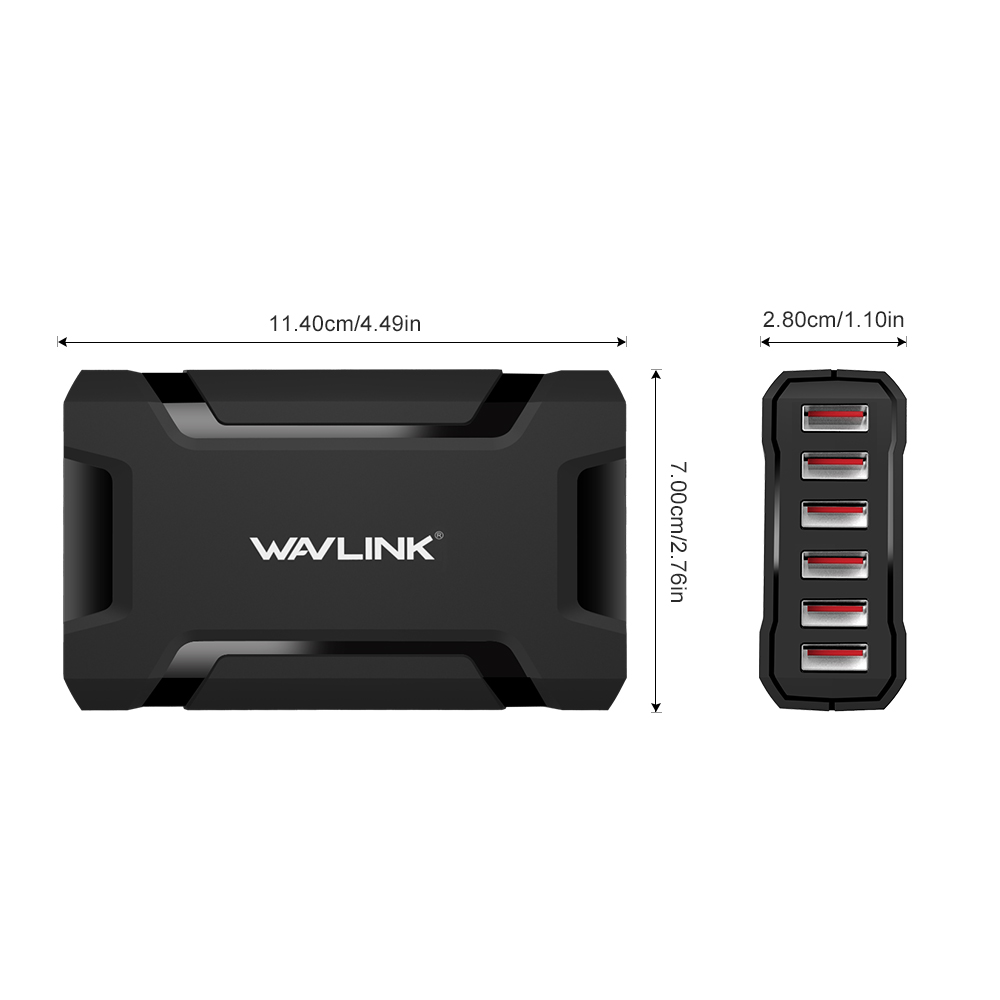 UH1062P 6-Port 60Watt/12A Smart USB Charger