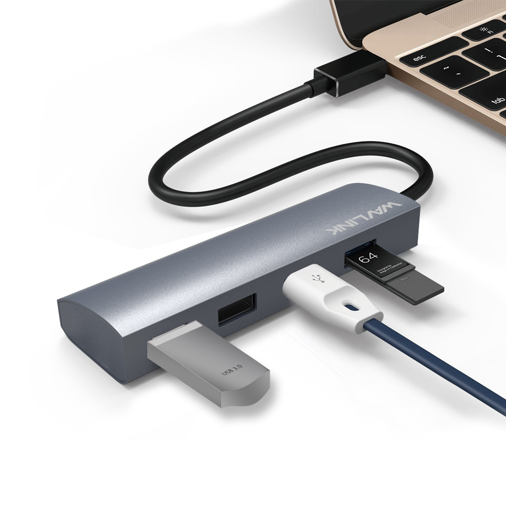 UH3047C SuperSpeed USB-C to USB3.0 4 Port Aluminum HUB