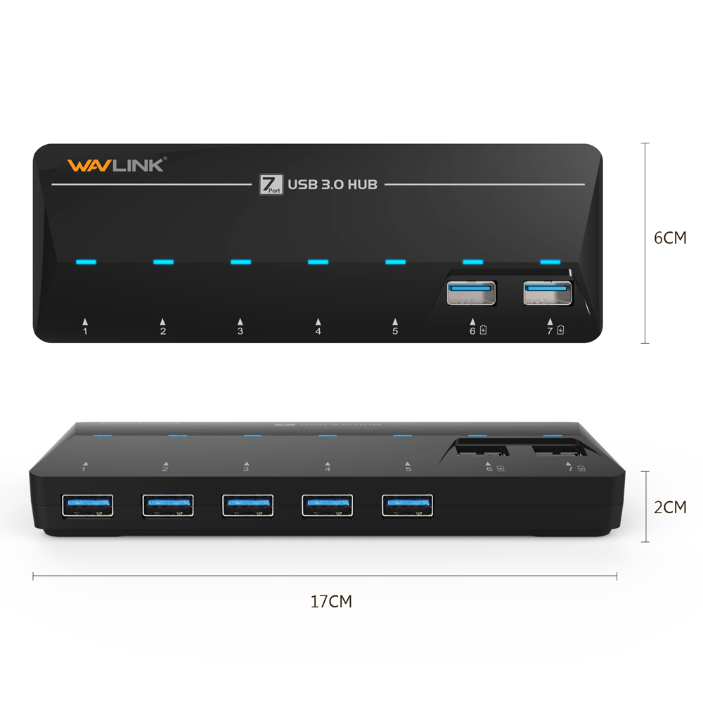 UH3073D SuperSpeed USB 3.0 7 Port HUB with Fast Charging Ports HUB