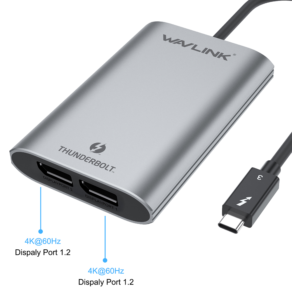 Thunderview III - UTA02D Thunderbolt™ 3 to Dual DisplayPort Display Adapter