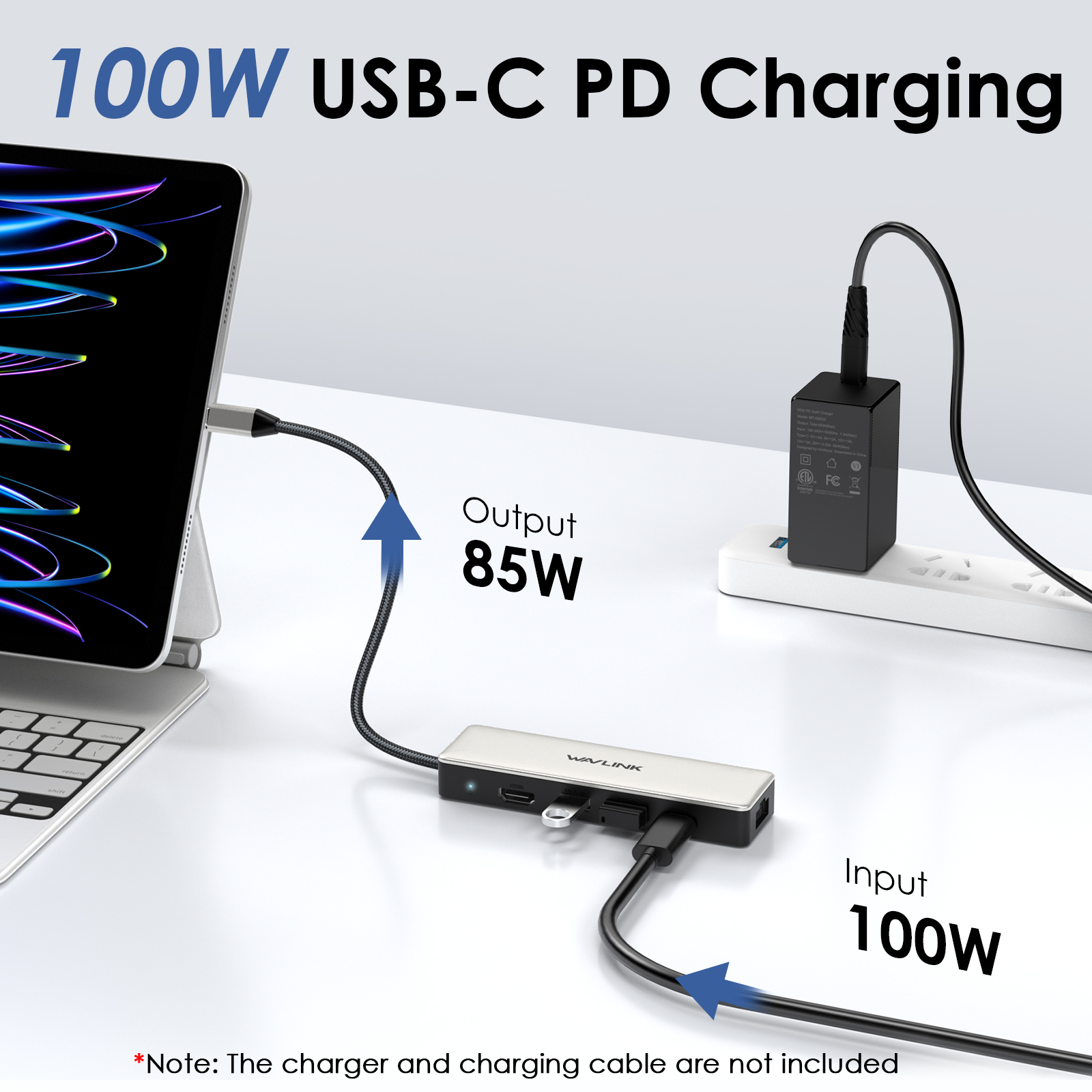 WAVLINK 6-IN-1 USB C Dock, USB C to HDMI Docking Station with 2x10Gbps USB3.1-A, 10Gbps USB3.1-C, 4K HDMI, 100W PD IN, 2.5G RJ45, Suitable for MacBook Pro/Air, iPad, Dell, HP, Lenovo, Asus, Acer 5