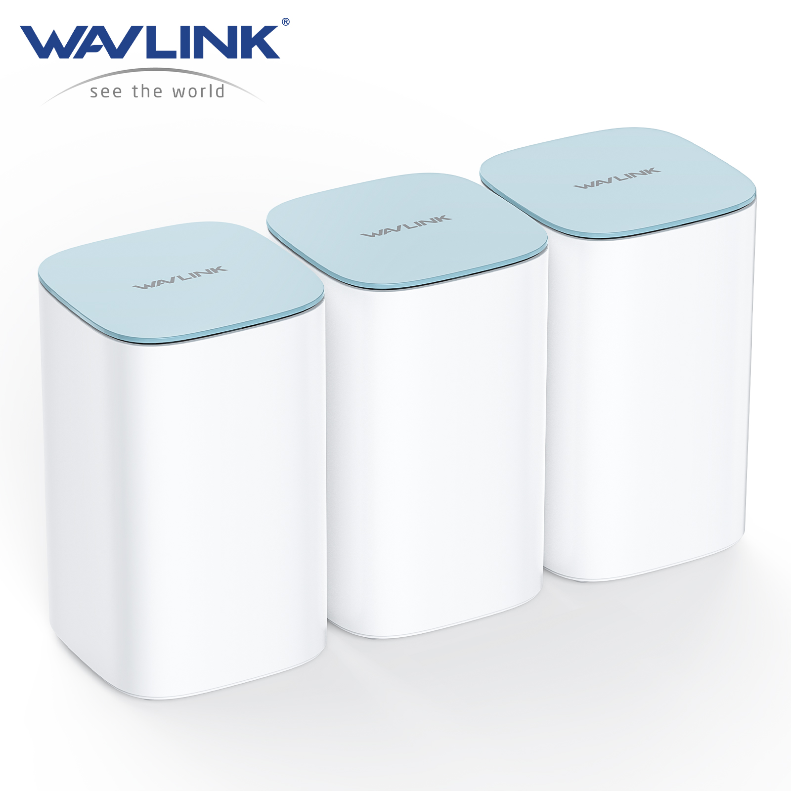 HALO Pulse X3 - WAVLINK AX3000 WiFi6 Mesh System, Dual-Band Whole Home VPN Router/Extender - Covers up to 4800 Sq.Ft., Connect 256 Devices, 5x5dBi Antennas, 2x2 MU-MIMO & OFDMA, Beamforming, APP Management, 3-Pack 3