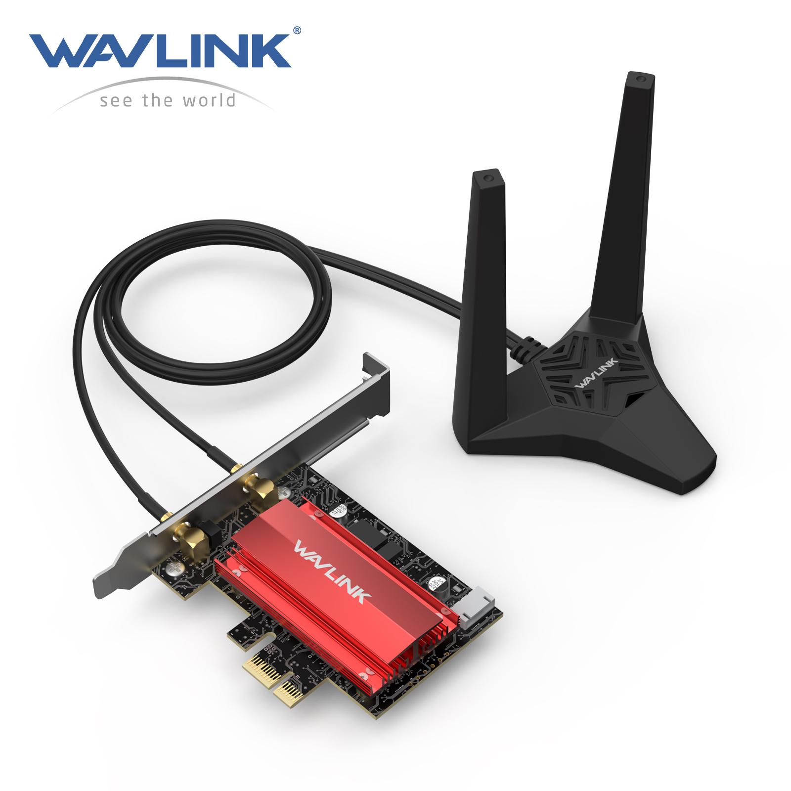 WAVLINK 2024 New BE8800 WiFi 7 PCIe Network Card for Desktop PC, Tri-Band BE200 Wireless Adapter with Bluetooth 5.4, MU-MIMO, WPA3, for Windows 10/11(64bit), Not for AMD Motherboard